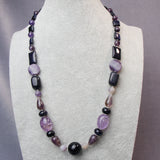 chunky purple amethyst necklace