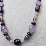 semi-precious stone purple necklace