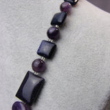 purple blue semi-precious stone beads