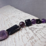 beaded semi-precious stone necklace