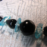 blue black chunky semi-precious stone beads