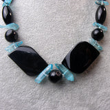 chunky semi-precious bead necklace handmade uk