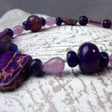 chunky urple semi-precious stone beads