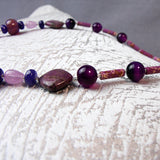 purple semi-precious stone beads