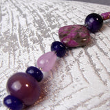 purple chunky necklace design