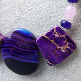 chunky purple semi-precious beads