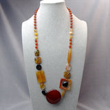 long semi-precious chunky bead necklace