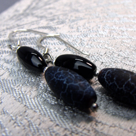 Handmade statement earrings, semi-precious stone statement earrings A17
