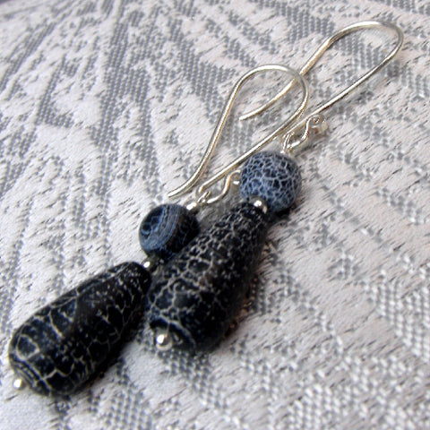 handmade beaded semi-precious statement earrings, unique statement earrings A18