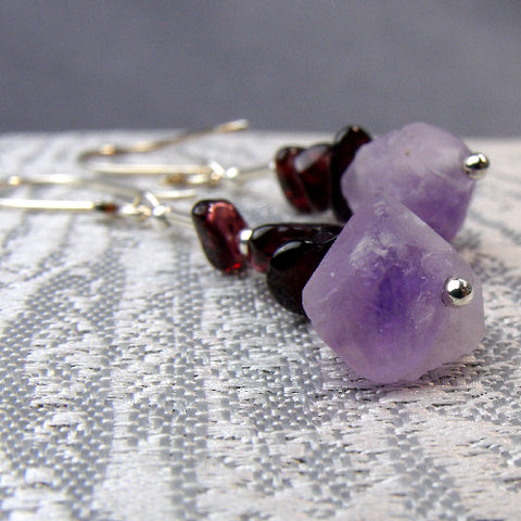 Handmade semi-precious statement earrings, unique semi-statement earrings  A20