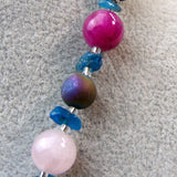 pink semi-precious stone beads