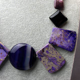 chunky purple bead semi-precious necklace