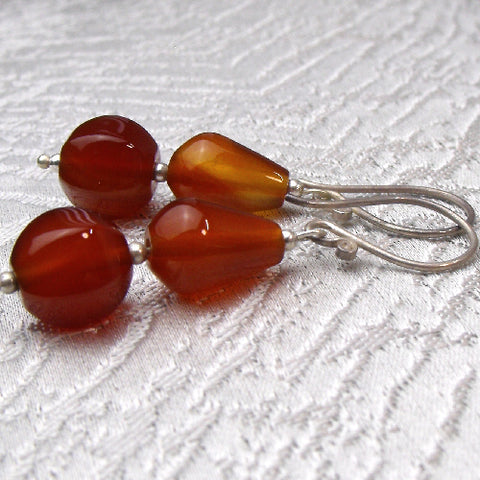 Semi-Precious Bead Earrings, unique unusual handmade bead earrings A25