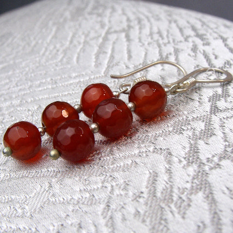 Handmade semi-precious bead earrings, unique handcrafted earrings A26