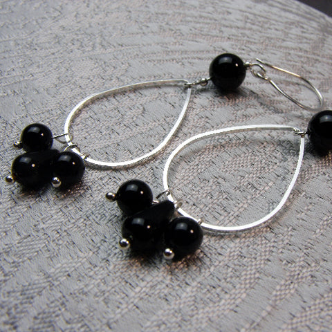 Handmade Semi-Precious Earrings, Long Handmade Earrings A31