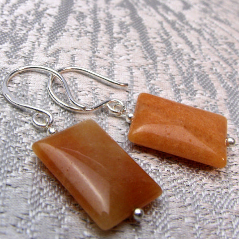 Semi-Precious Bead Statement Earrings, Handmade Statement Earrings A46