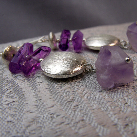 Long Handmade Statement Earrings, Long Semi-Precious Statement Earrings A50
