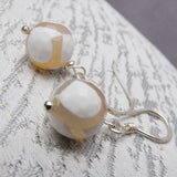 Short Handmade Semi-Precious Stone Earrings, Short Semi-Precious Bead Earrings UK A52