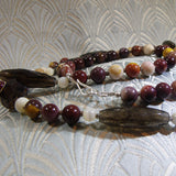 long necklace, handmade necklace, semi-precious mixed stone necklace