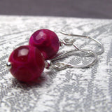 beaded short earrings handmade semi-precious beads