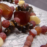 semi-precious brown beads