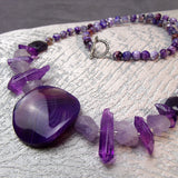 big bold purple bead necklace design