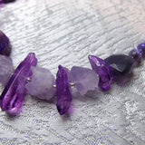 chunky purple semi-precious beads