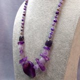 handcrafted purple semi-precious bead necklace