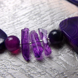 purple semi-precious beads