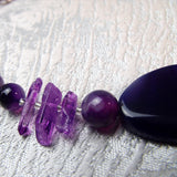chunky purple beads