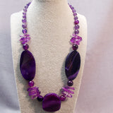 handmade purple bead necklace