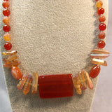 short length carnelian necklace