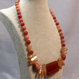 handcrafted semi-precious stone short necklace