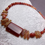 carnelian semi-precious short length necklace