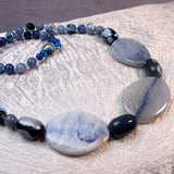 chunky blue bead necklace