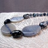 handmade chunky blue necklace uk