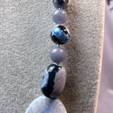 chunky blue agate beads