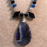 blue semi-precious pendant