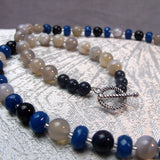 blue semi-precious stone beads