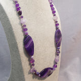 handcrafted purple chunky necklace with large chunky beads