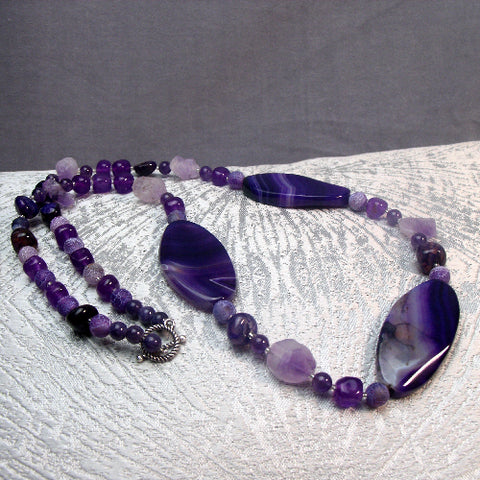 Handmade chunky bead necklace, chunky handmade statement necklace A50