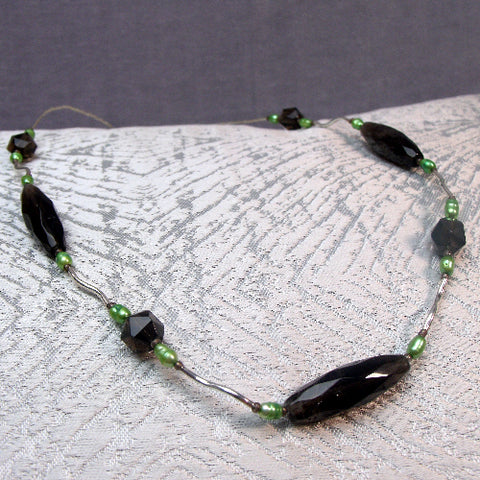 Sterling silver semi-precious stone necklace handmade UK A53