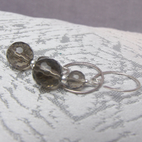 Beaded semi-precious earrings, semi-precious bead handmade earrings UK A81