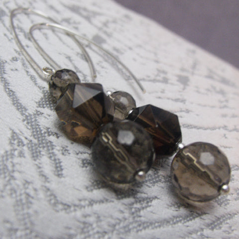 Long drop unique statement earrings, long handmade statement earrings A82