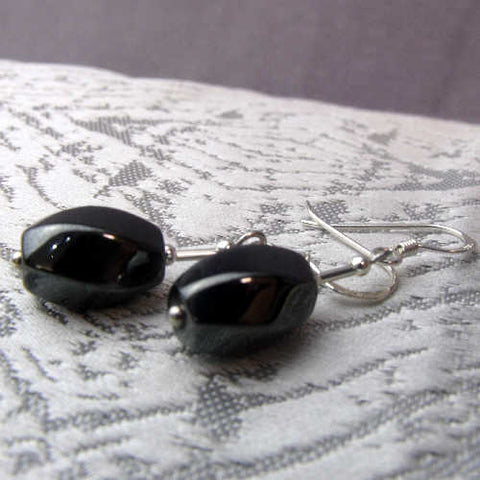 Semi-precious bead earrings handmade UK, unique earrings A89