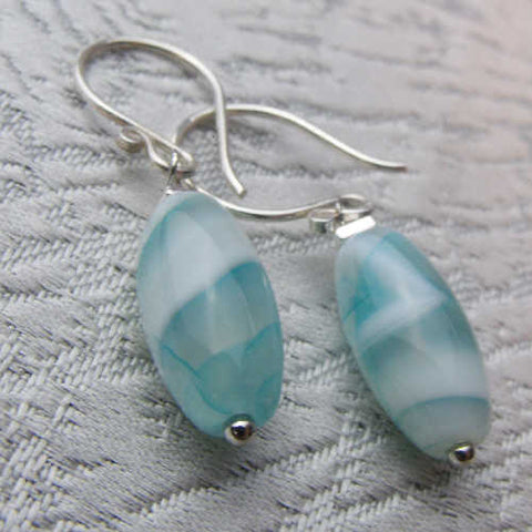 Unique semi-precious bead earrings, handmade earrings A92