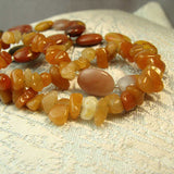 red aventurine semi-precious stone beads