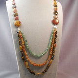 handcrafted multi layered statement necklace