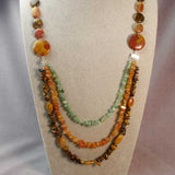 long statement necklace, unique handcrafted design