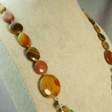 detailing for multi layered semi-precious stone necklace